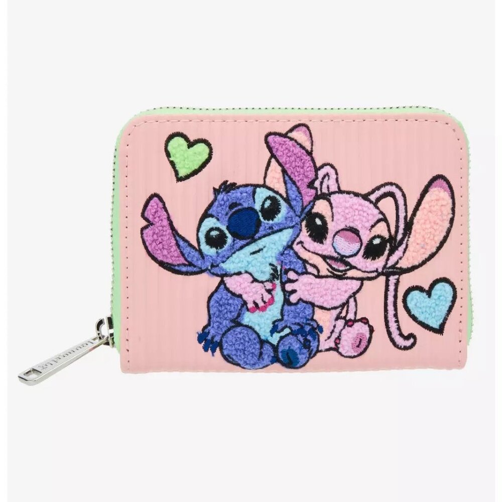 Loungefly Disney Lilo & Stitch Wallet Angel Stitch Pastel Colors Zip Around New